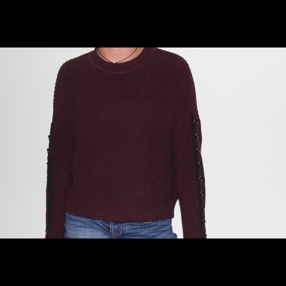 Knitted purple top